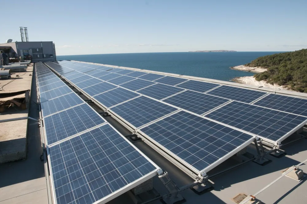 Adjustable Flat Roof Solar Panel Mounting Ballasted System 5-20deg