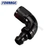 Drag Race Car Sports Aluminum One Piece Full Flow 90 Degree Barb Push On Lock Hose Ends