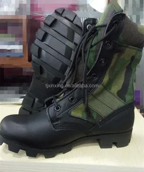 Army Camo Leather Boots Long Shoes For 