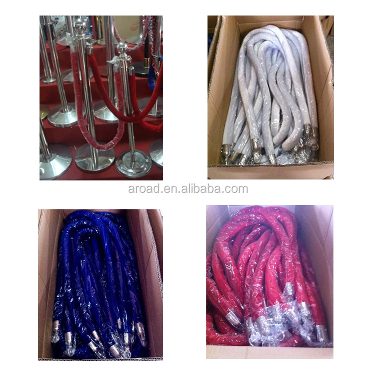 High Quality Stainless Steel Post Crowd Control Rope Stanchions