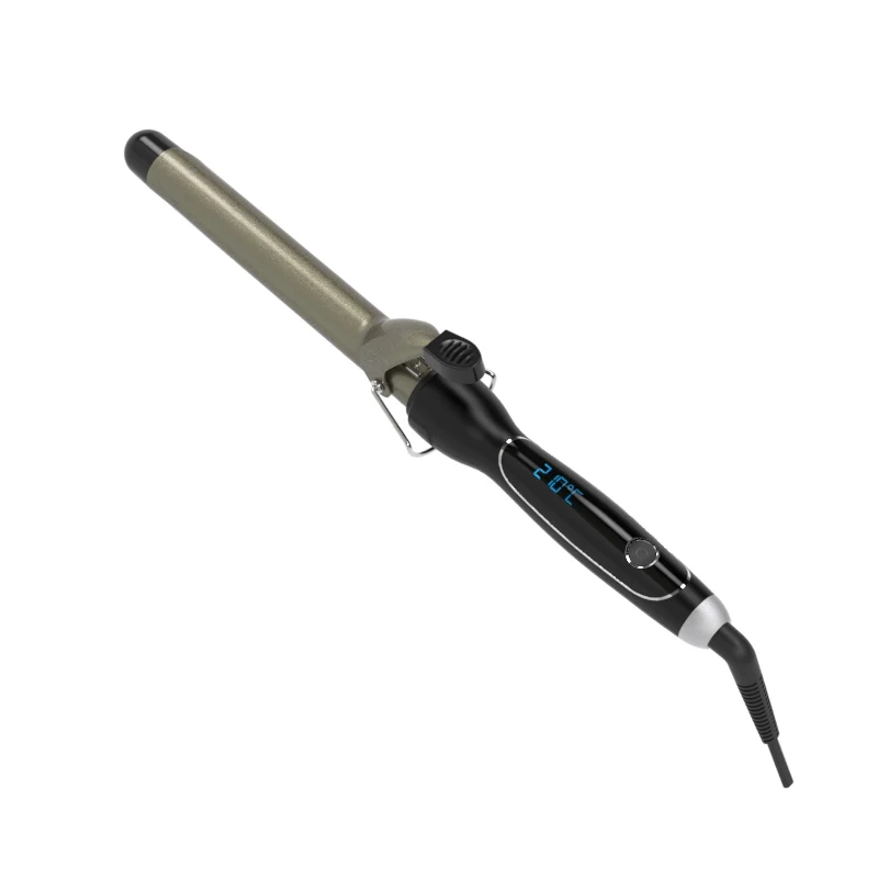 LCD display hair curler wand