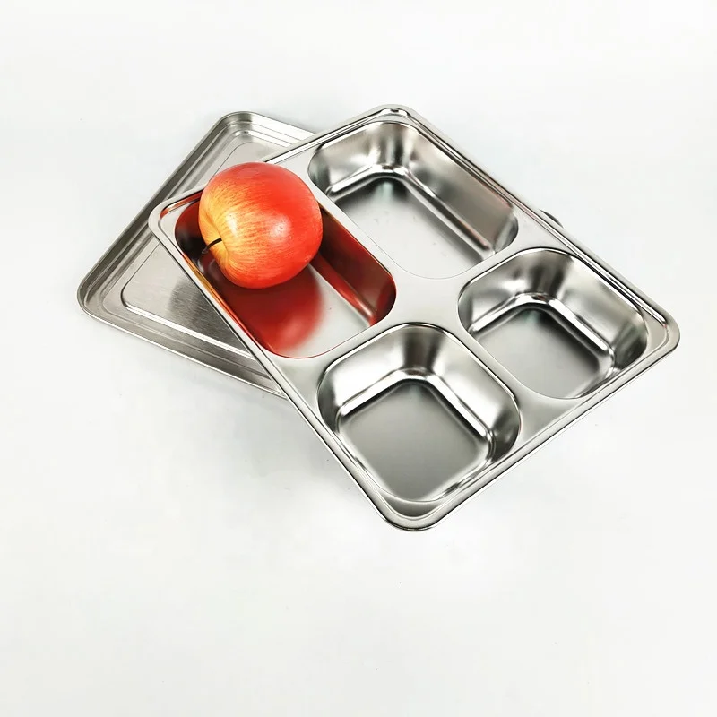 Canteen Utensils 304 Stainless Steel Food Box 5 Compartment Dinner