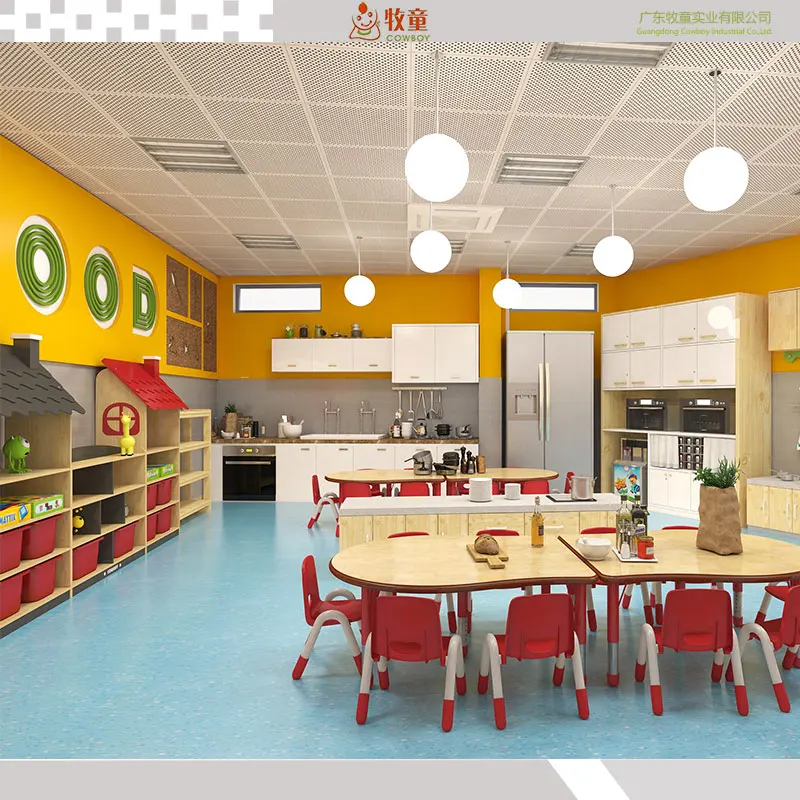 Childcare Centre Kids Wooden Tables And Chairs Kindergarten School