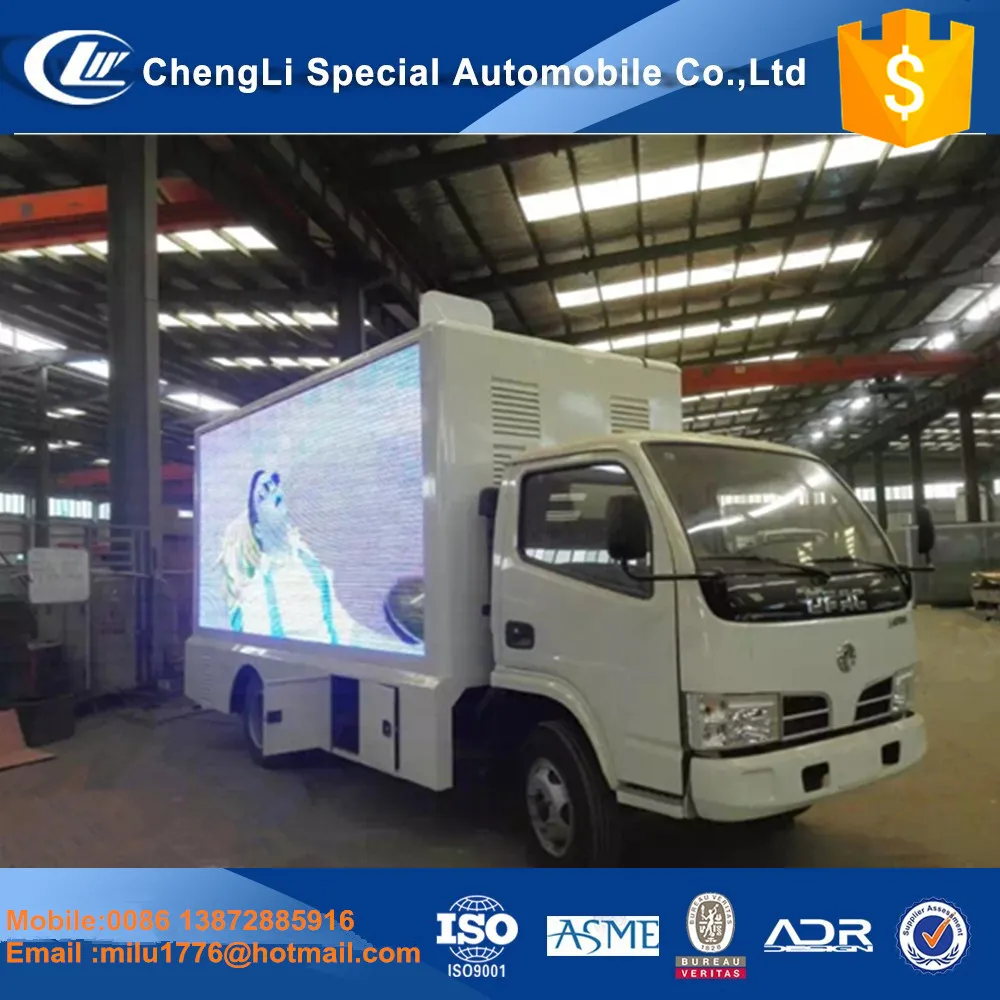 Cheap crew cab 4 tons 4x2 Dongfeng advertising propaganda Vehicle trucks for sale