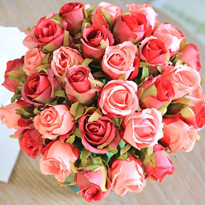 Wholesale High Quality Artificial Silk Flower Bouquet For Bride Wedding