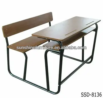 Wood Double Desk And Bench Set Buy Wood Children Study Desk And