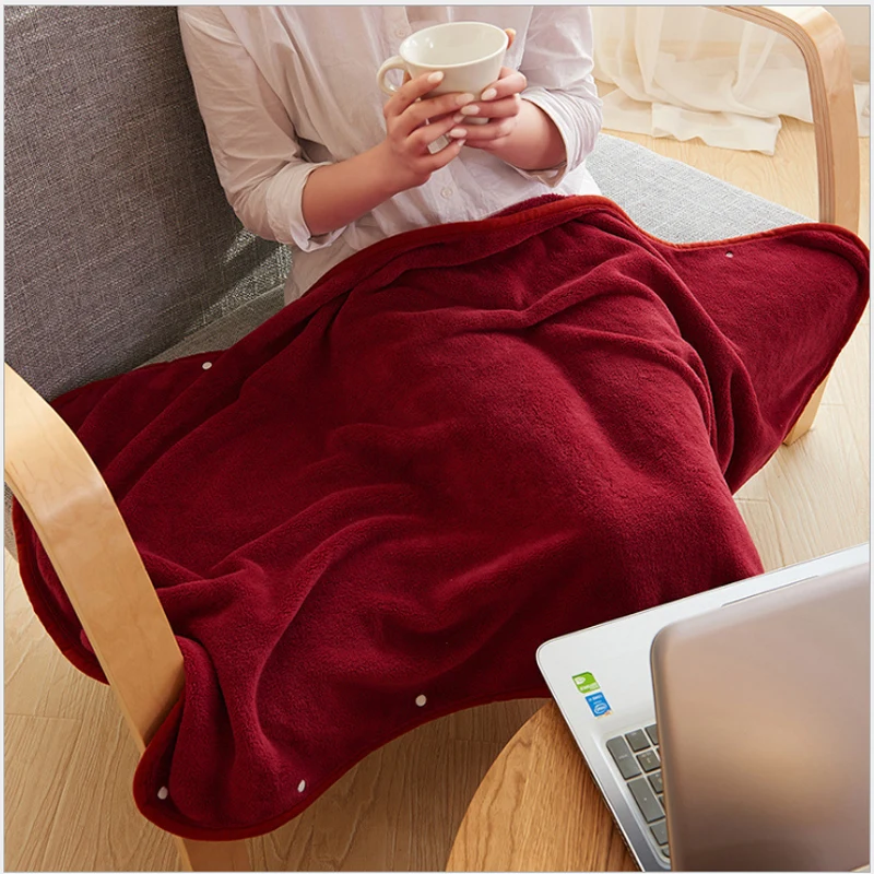 100% polyester high quality air conditioning cape blanket warm flannel fleece blanket hood