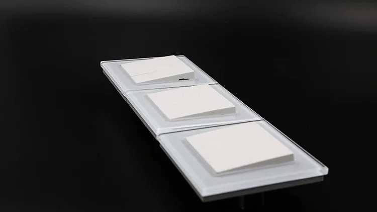 white glassEU type French model 2pin electric wall socket single