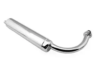 JRL Chrome Muffler Exhaust Pipe Fit 80cc 66cc 49cc Motorized Bicycle