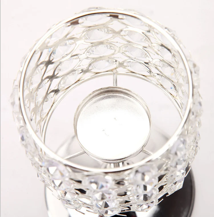 Manufacturer wholesale crystal silver candle holders wedding table decorations