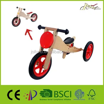 triciclo madera 2 en 1