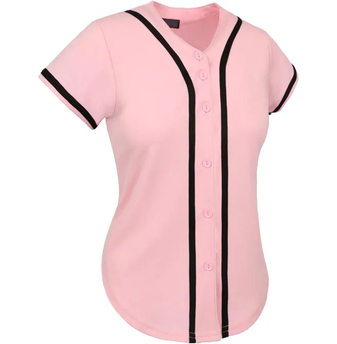 women's button down baseball jersey