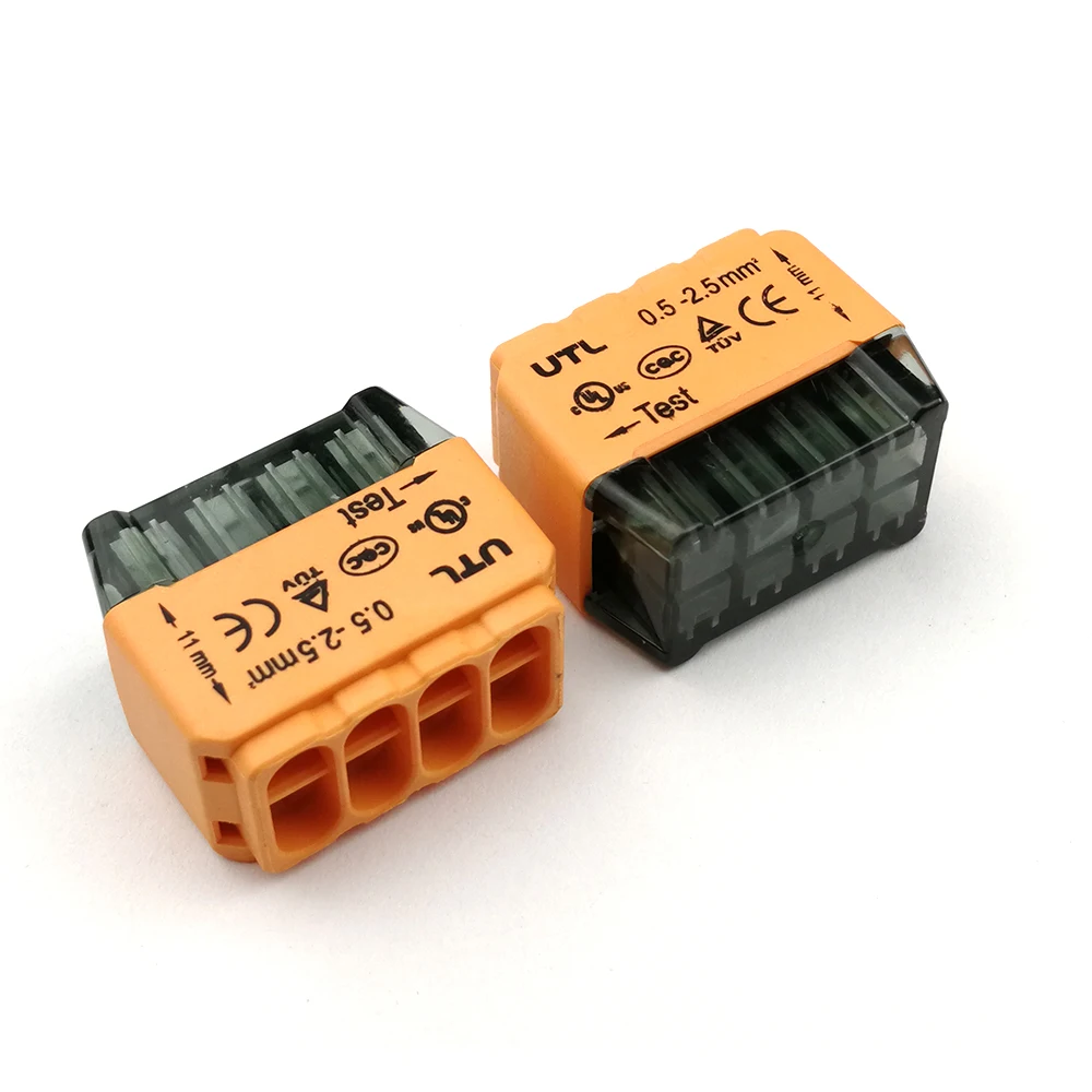 8 Wires Quick Joint Connector 0.52.5mm2 Direct Pushin Plastic