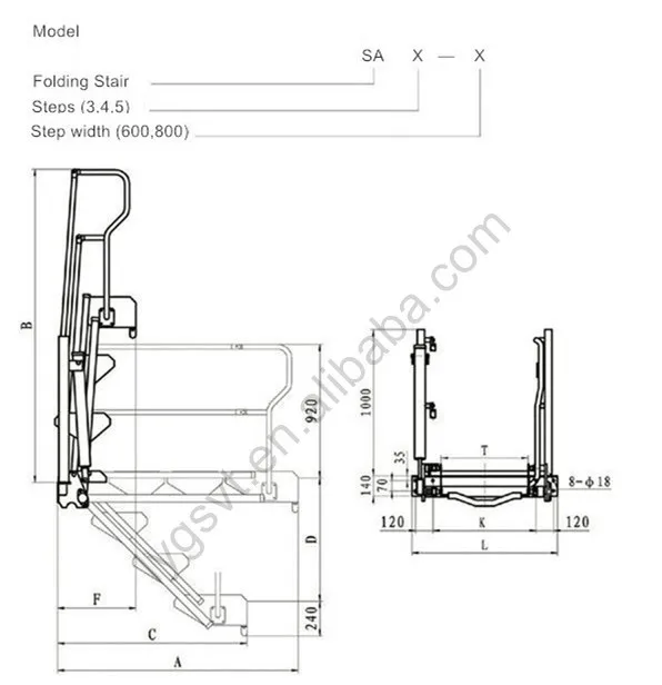 Folding Ladder Stairs For Safe Access To Truck / Train Buy Folding