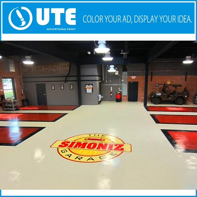 Custom Die Cut Vinyl Floor Graphics Garage Floor Decals View