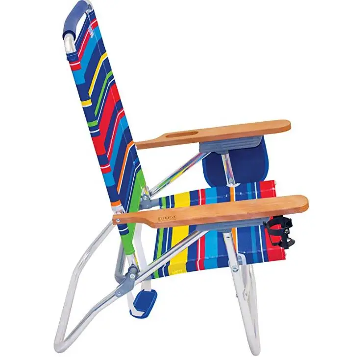 Durable Sturdy Higher Folding Beach Camping Chair With Cup Holder For