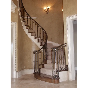 Luxury Antique Decorative Curved Wrought Iron Indoor Stair Railing Designs Buy Iron Stair Railing Iron Stair Railing Designs Decorative Wrought Iron