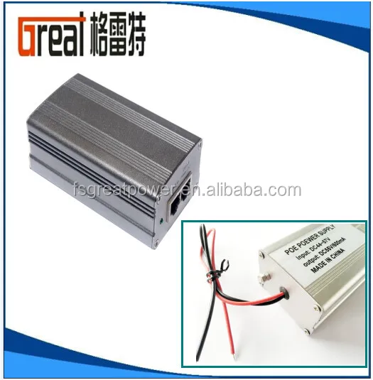 Passive Poe Injector 48v Dc Input 12v Dc 1a Output Desk-top Type