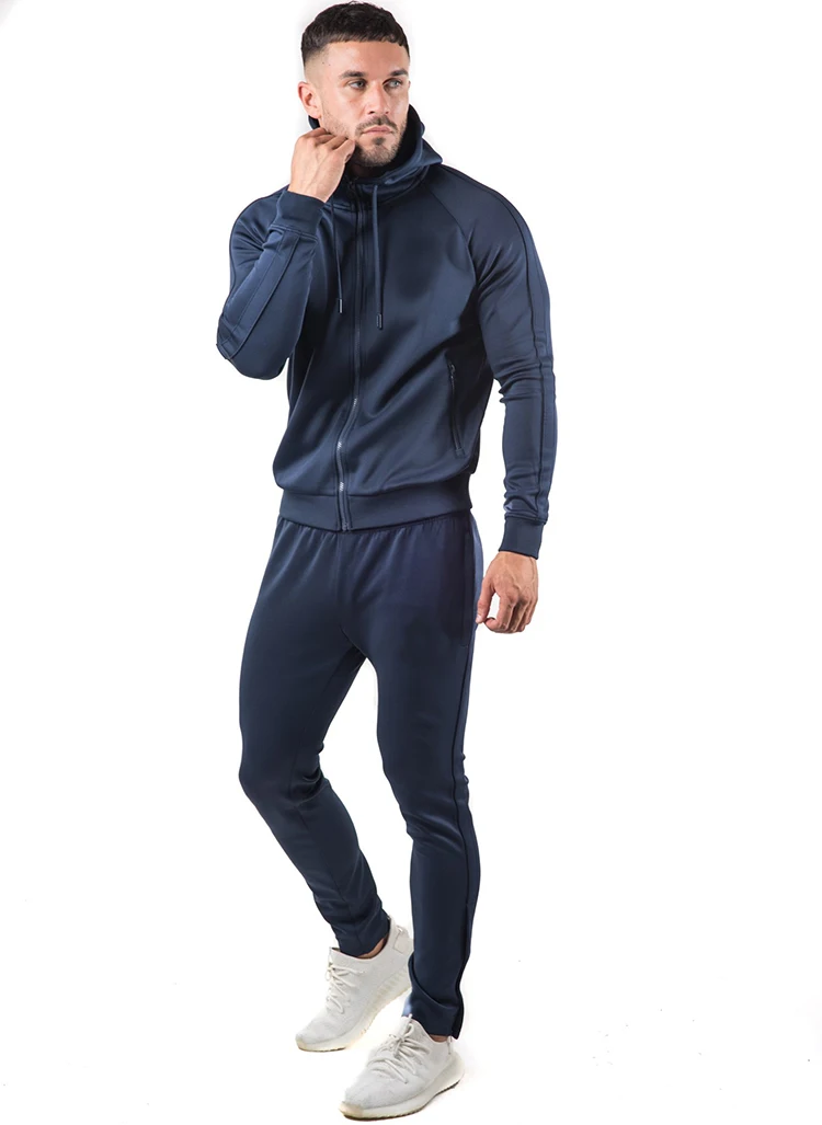 black fitted tracksuit