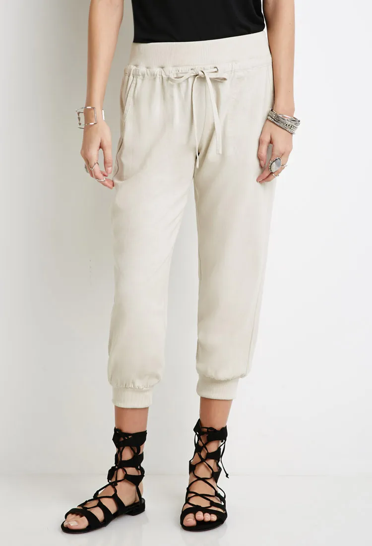 ladies linen joggers