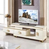 home used living room faux marble top tv stand