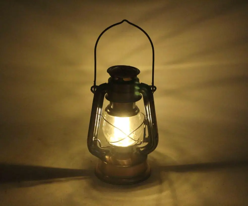 Copper Plated Portable Outdoor Antique Brass Decorative Led Camping