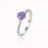 15252 Xuping wholesale elegant women jewelry simple design violet ice stone solitaire ring