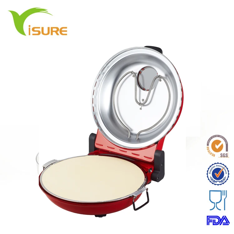 Electric Pizza Oven with view window cooking in 5 minutes,timer,ceramic plate