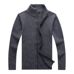 Men's Cardigan Sweater Knitwear Zipper Stand Collar Large Size Casual Black Sweater Jacket Men's Cardigan Sweater Knitwear Zipper Stand Collar Large Size Casual Black Sweater Jacket
