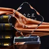 Custom enterprise annual event award plaques classic crystal plate medal trophy