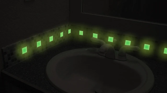 green glow powder for ceramic