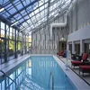 High strength structural steel space framework covering for swimming pool roof
