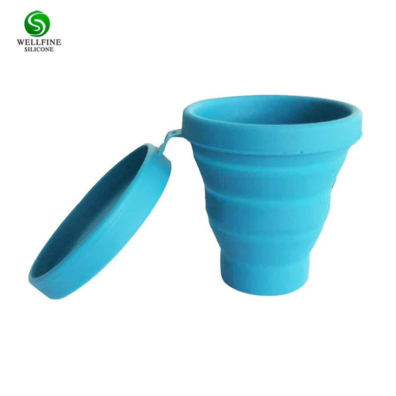 Travel Collapsible Silicone Coffee Cup,Silicone Folding Cup With Lid