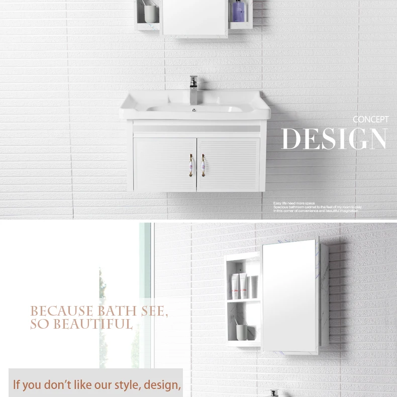 Modern Bathroom Vanity Cabinet Aluminum Mirror Cabinets