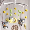 Handmade baby crib mobile moon star eagle mobile felt baby mobile for nursery decor