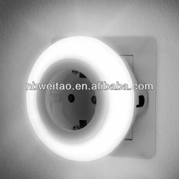 Ningbo Fashion mini color Wall LED Sensor Plug Socket Night Light