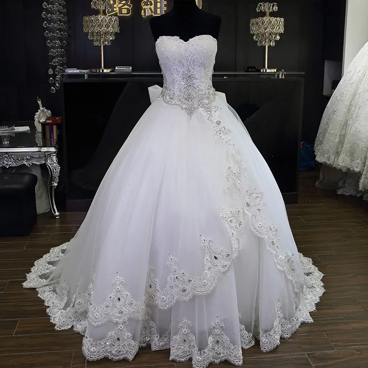 2019 China Direct Supplier Hot Sale Wedding Dresses Gown With Big