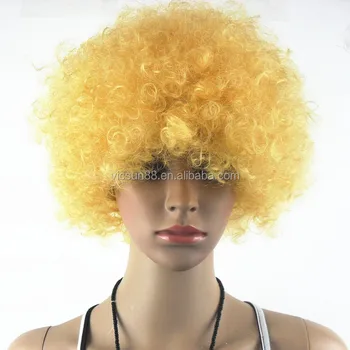 My Qm 0008 1yiwu Hot Shaped Short Curly Wig Clown Blonde Wig Boy