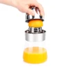 QT304Z01 SUS304 Stainless steel Grill Citrus Lemon Fruit squeezer Includes High Boron Glass Cup