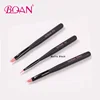 BQAN Cheap Mini Wood Handle Matte Black Nail Art Students Practice 3PCS Nail Art Brush Set