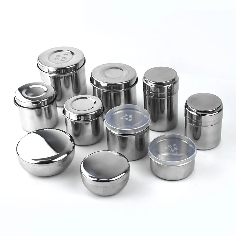 Stainless Steel Dental Cotton Ball Holder Containers For Medical Cotton