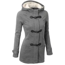 Women Trench Coat 2016 Spring Autumn Women’s Overcoat Female Long Hooded Coat Zipper Horn Button Outwear