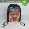 Cute mickey mouse polyester strong drawstring backpack bags