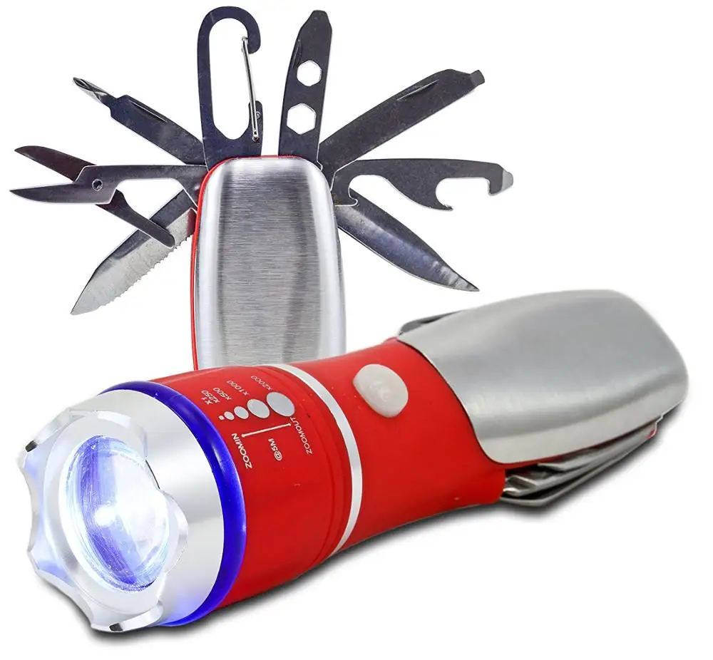 Goldmore 10in1 Multi Tool Flashlight With Cutter And Hammer