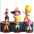 6pcs Bandai Dragonball z Genki figurines toy 2015 New super saiyan 7 kai Miniatures Anime figuras