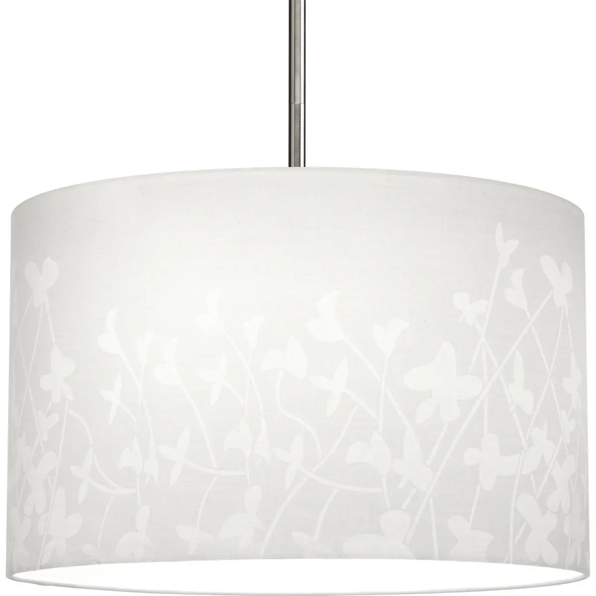LITFAD 9.45 Wide Down Lighting Pendant with Floral Shade Black Chandelier Ceiling Light Black 1 Light Pendant Light