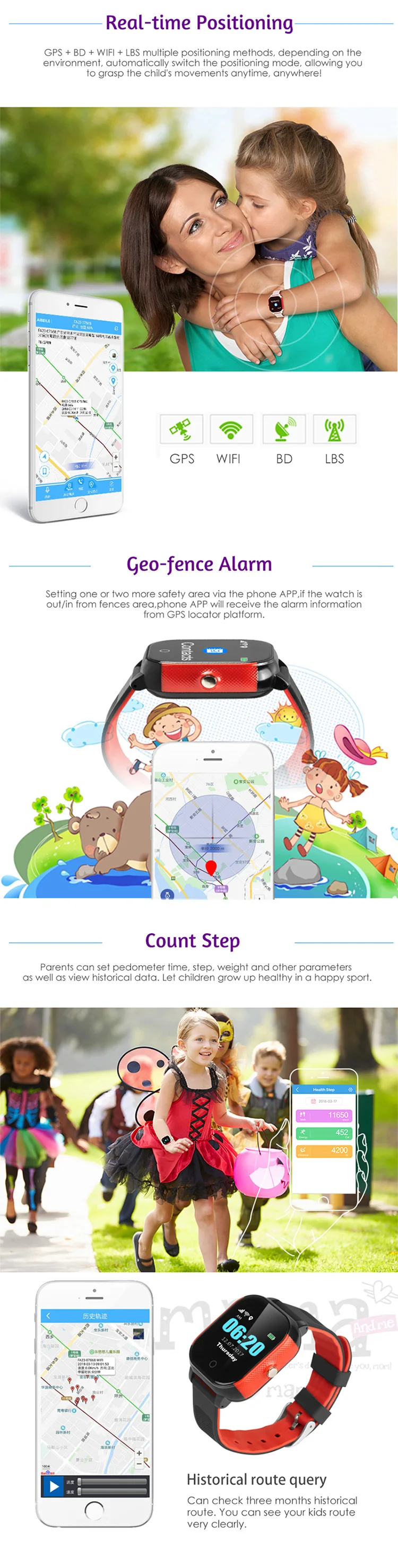 Qatar communication bidirectionnelle gps localisateur enfant tracker montre pour enfants personnes âgées personnes âgées soins