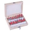 15pcs woodworking router bits 1/2 1/4 inch 6.35mm 12.7mm 8mm shank Straight Mortising Panel Pilot Flush Trim Milling cutter