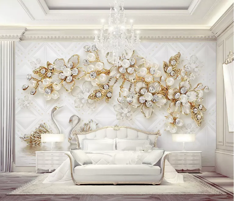 美しいジュエリーダイヤモンド壁紙高級スタイル壁壁画 3d Buy 3d