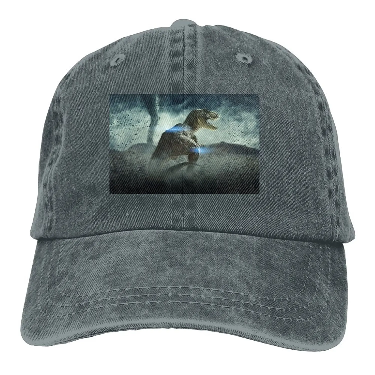Trableade Landscape With Dinosaur Pattern Unisex Sport Adjustable Structured Baseball Cowboy Hat